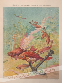 [rycina, ok.1900] Panneau decoratifs, poissons