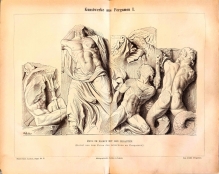 [ryciny, 1881] Kunstwerke aus Pergamon. [scena z Gigantomachii, grupa Ateny na fryzie z ołtarza pergamońskiego]