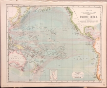 [mapa, Pacyfik, 1883] The Pacific Ocean