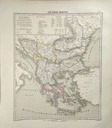 [mapa, 1879] Die Balkan-Halbinsel [półwysep bałkański]