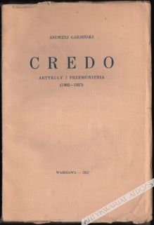 Credo. Artykuły i przemówienia (1902 - 1927)