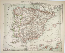 [mapa, 1898] Spanien und Portugal [Hiszpania i Portugalia]