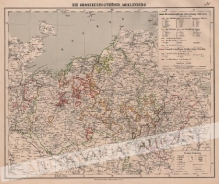 [mapa, 1879] Die Grossherzogthumer Meklenburg [Wielkie Księstwo Meklemburgii]