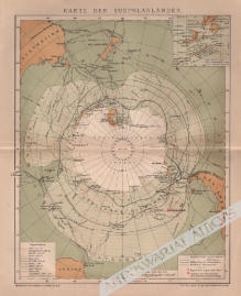 [mapa, 1895] Karte der Sudpolarlander [Antarktyda, Biegun Południowy]