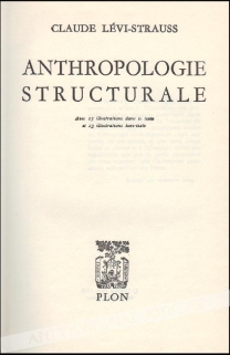Anthropologie Structurale  [first edition]