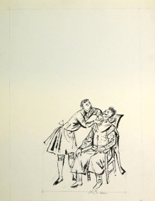 [rysunek, ok. 1964] "Ilustracja do "Przygody Króla Jegomości" J. Brzechwy