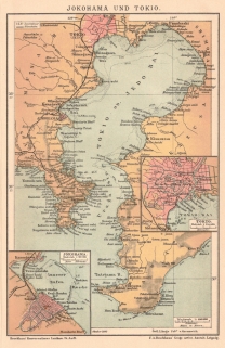 [mapa, 1894] Jokohama und Tokio [Plan  Jokohamy i Tokio]