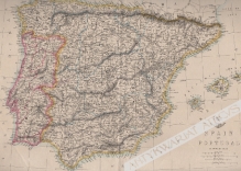[mapa, Hiszpania i Portugalia, ok. 1850] Spain and Portugal