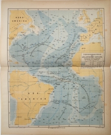 [mapa, ok. 1874] Tiefenverhalnisse des Atlantisches Ozeans [Atlantyk]
