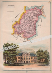 [mapa, 1907] Powiat Włoszczowski Gub. Kieleckiej