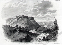 [rycina, 1835] Ruines du Chateau de Trembowla [ruiny zamku w Trembowli]