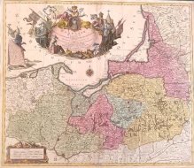 [mapa, Prusy, 1759] Borussiae Regnum complectens Circulos Sambiensem, Natangiensem et Hockerlandiae nec non Borussia Polonica Exhibens Palatinatus Culmiensem, Marienburgensem, Pomerelliae et Varmiae