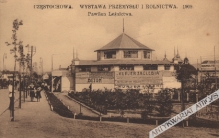 [pocztówka, 1909] Częstochowa. Wystawa Przemysłu i Rolnictwa 1909. Pawilon Leśnictwa.