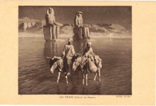 [pocztówka, ok. 1930] Les aniers (Colosses de Memnon) [Kolosy Memnona]