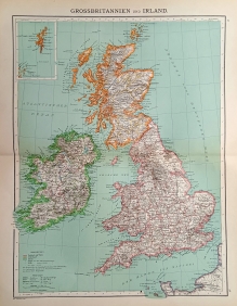 [mapa, 1900] Grossbritannien und Irland  [Wielka Brytania i Irlandia, Szkocja]
