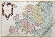 [mapa, Europa, 1762]  L\'Europe divisee en ses principaux etats par le Sr. Janvier Geographe. A Paris, Chez Lattre Graveur