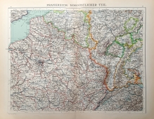 [mapa, 1900] Frankreich. Nordostlicher Teil [Francja. Część północno-wschodnia]