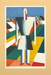 [grafika, ok. 1980 r.] "Homme dans les champs"