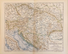 [mapa, 1887] OSTERREICH-UNGARN [Austro-Węgry]
