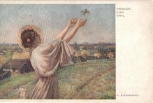 [pocztówka, ok. 1914] Kwiecień Avril April