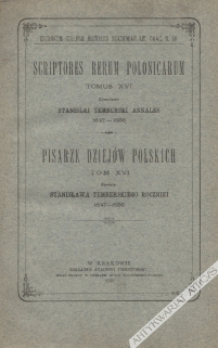 Roczniki 1647-1656. Stanislai Temberski Annales 1647-1656