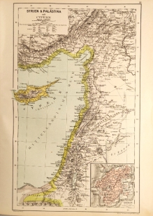 [mapa, Syria, Palestyna, ok. 1892 r.] Syrien & Palastina und Cypern