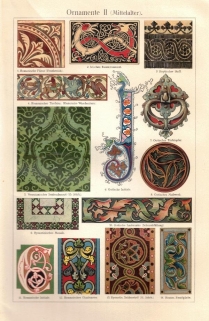 [rycina, 1908] Ornamente II (Mittelalter)  [ornamenty - Sredniowiecze]