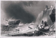[rycina ok. 1840] Wreck in Kingsgate Bay