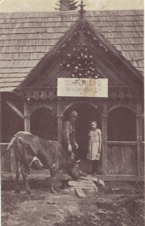 [pocztówka, ok. 1920 r.] Babia Góra. Sielanka przed Schroniskiem