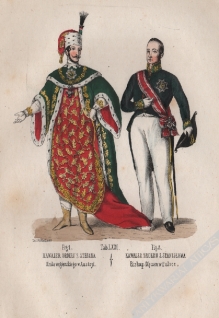 [rycina, ok. 1848] Kawaler Orderu S. Stefana Króla węgierskiego w AustryiKawaler Orderu S. Stanisława Biskupa Męczennika w Polsce