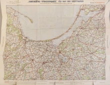 [mapa, ok. 1925]  Danzig- Konigsberg Continental-Strassenkarte [Pomorze Gdańskie, Prusy Wschodnie]