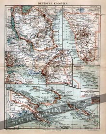 [mapa, 1895] Deutsche Kolonien [Kolonie niemieckie]