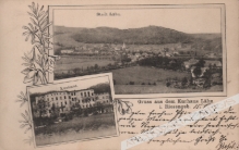 [pocztówka, 1907] Gruss aus dem Kurhaus Lähn i. Riesengeb.  [Wleń]