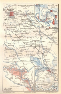 [mapa, 1901] Unterlauf des Pei-Ho [dorzecze rzeki Hai-He], dawniej Peiho, Tiencin]