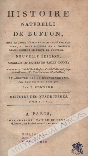 Histoire naturelle de Buffon: Histoire des Quadrupedes, tome III
