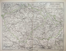 [mapa, Czechy, Morawy, Śląsk, 1886] Bohmen, Mahren und Osterreich. - Schliesen