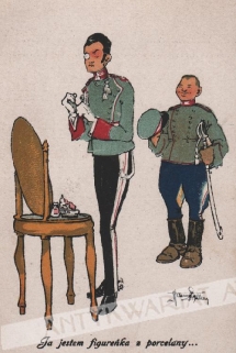 [pocztówka, ok. 1920] Ja jestem figureńka z porcelany