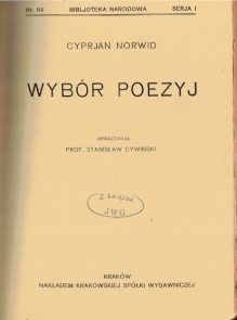 Wybór poezyj  [egz. z księgozbioru J.W. Gomulickiego]