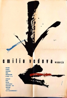 [plakat,  1958] Wystawa Emilio Vedova, październik 1958, Warszawa "Zachęta"