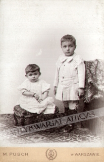 [fotografia, ok. 1870] [Portret dwojga dzieci]