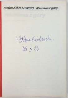 Widziane z góry  [autograf]