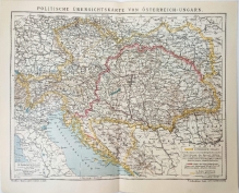 [mapa, 1902] Politische Ubersichtskarte von OSTERREICH-UNGARN [Austro-Węgry]