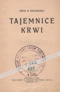 Tajemnice krwi [wydanie pierwsze] Krwią i atramentem. Nowele [współoprawne]