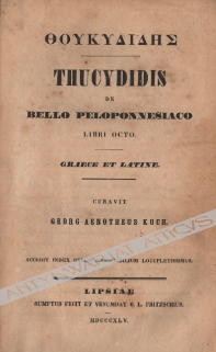 De bello Peloponnesiaco libri octo. Graece et Latine