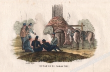 [rycina, 1831] Bivacco di Cosacchi [biwak wojsk kozackich]