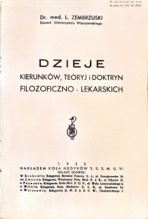 Dzieje kierunków, teoryj i doktryn filozoficzno-lekarskich