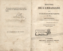Histoire De L'Ambassade dans le Grand Duche de Varsovie en 1812