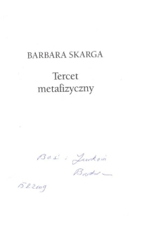 Tercet metafizyczny [autograf]