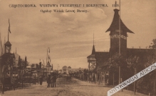 [pocztówka, 1909] Częstochowa. Wystawa Przemysłu i Rolnictwa 1909. Ogólny Widok Lewej Strony.