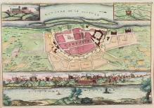 [plan i widok starej Warszawy, 1700-1735] Varsovie